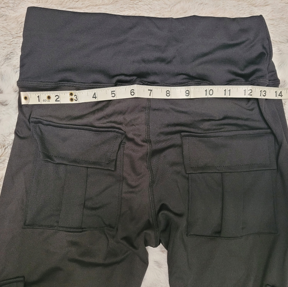 Leggings, w 4 pockets, Blk size Med. Brand New - Picture 5 of 12